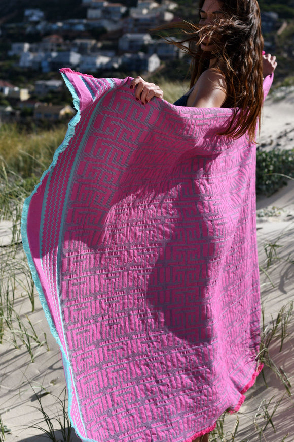 BEACH MAT - FUCHSIA